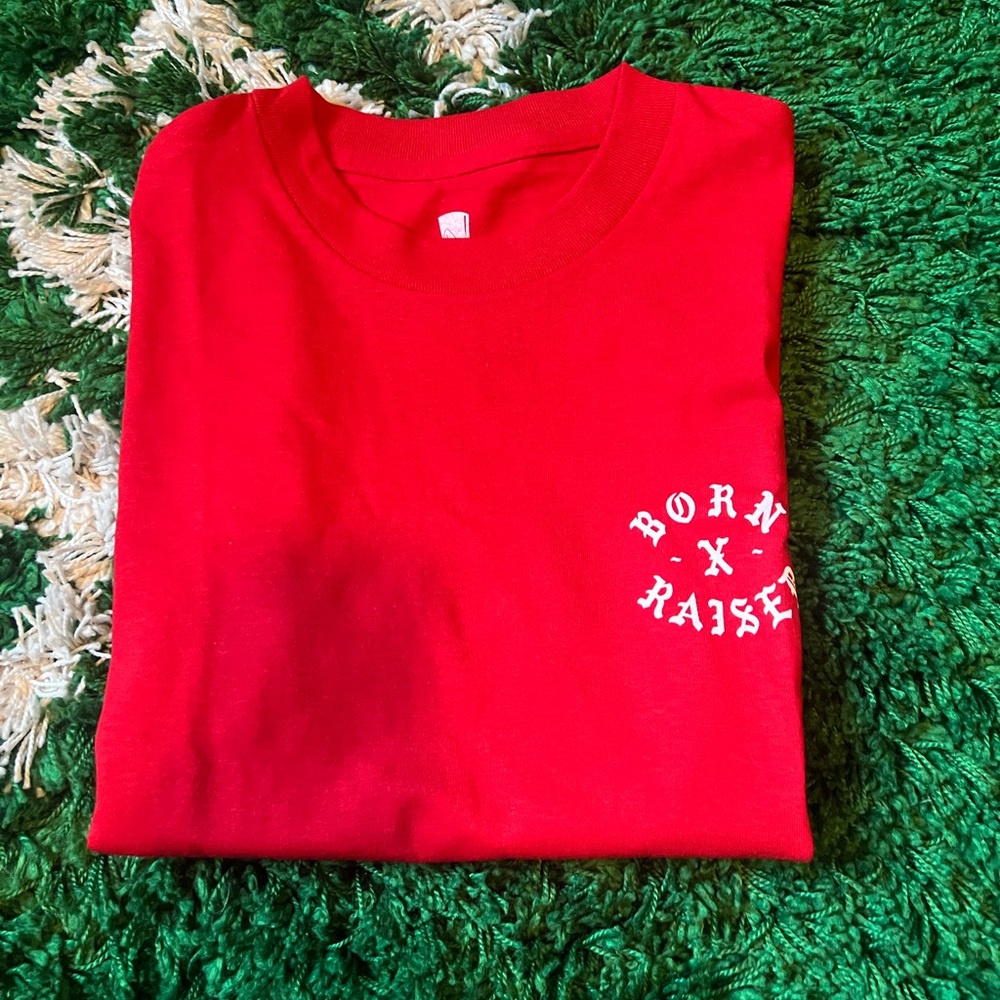 BORN X RAISED Red Classic Tee